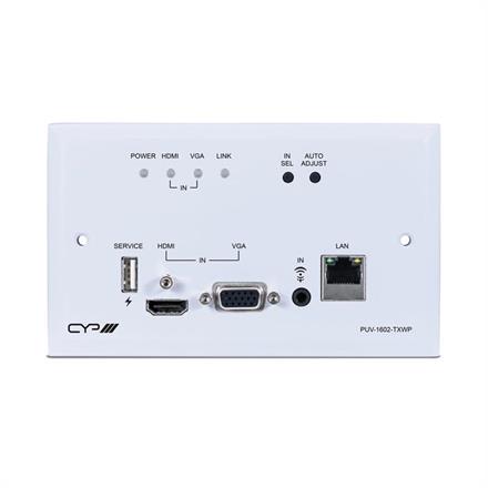 Trasmettitore HDMI/VGA HDBaseT Installazione a parete 4K, formato EU